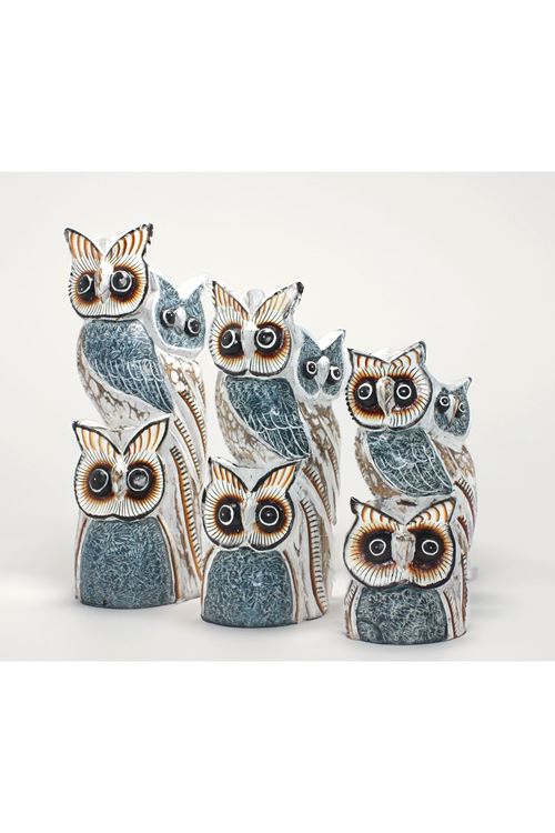 Ahşap 3'lü Baykuş Seti Model 6