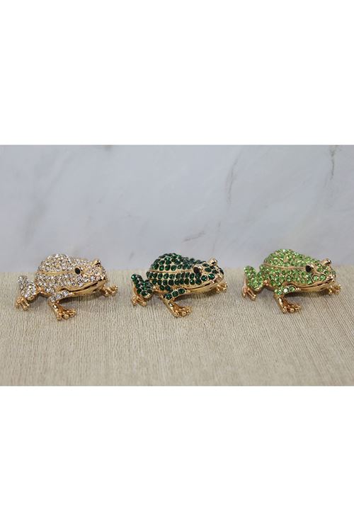 Swarovski Taşlı Minik Figür - Kurbağa Model 2