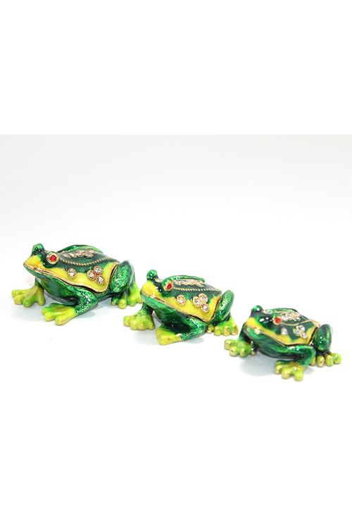 Swarovski Taşlı 3'lü Kurbağa Seti