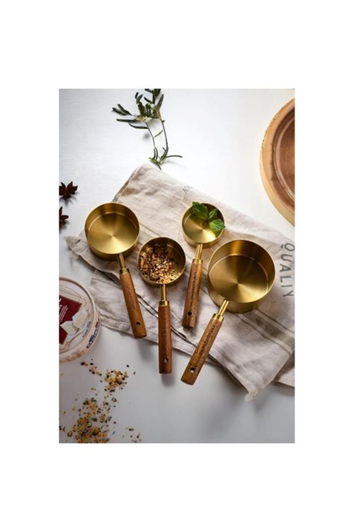 4'lü Ahşap Saplı Ölçü Kaşığı