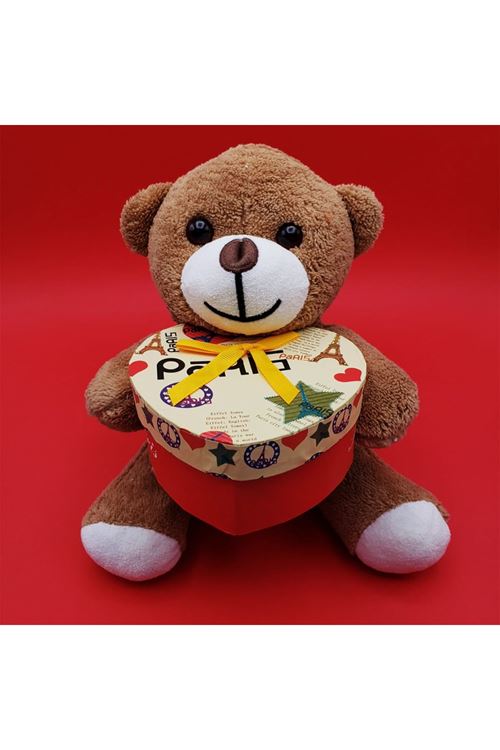 Hediyelik Kahverengi Kutulu Ayıcık