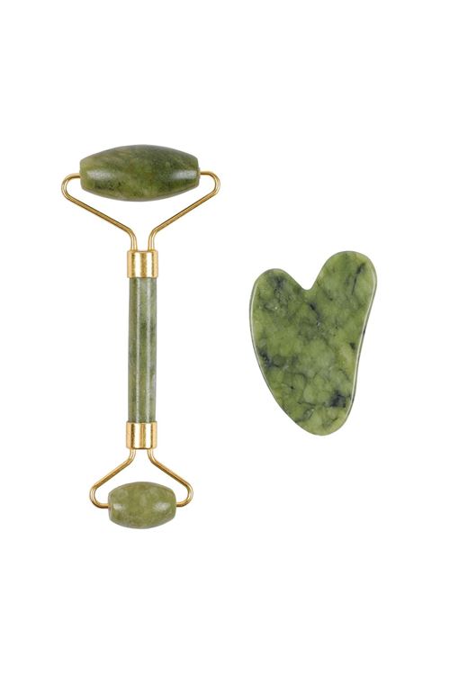 Jade Roller Gua Sha Taşı Seti