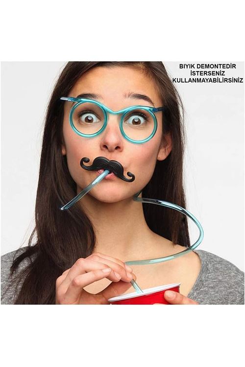 Pipetli Parti GözlüğüMavi Renk