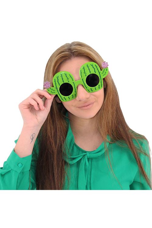 Kaktüs Temalı Hawaii Yaz Partisi Gözlüğü