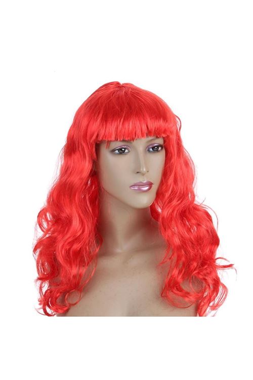 Dalgalı Kırmızı Peruk Saç