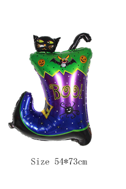 Halloween Çizmeli Kara Kedi Folyo Balon