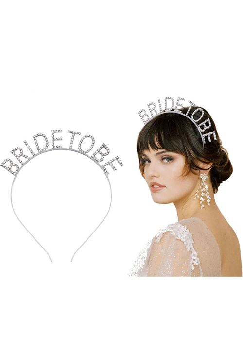 Gümüş Kaplama Kristal Taşlı Bride To Be Gelin Tacı