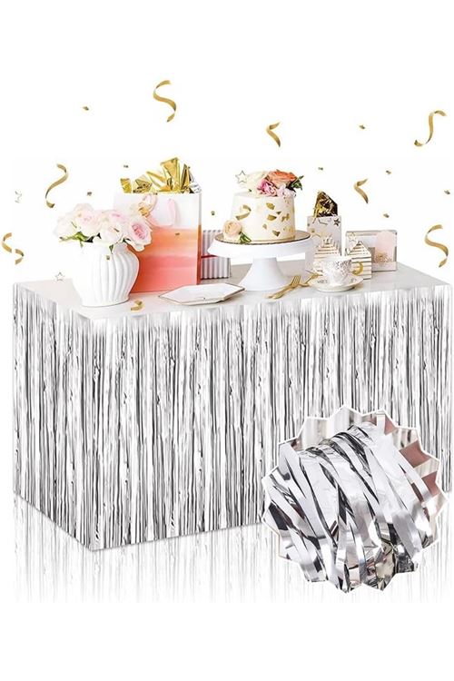 Gümüş Metalize Masa Eteği