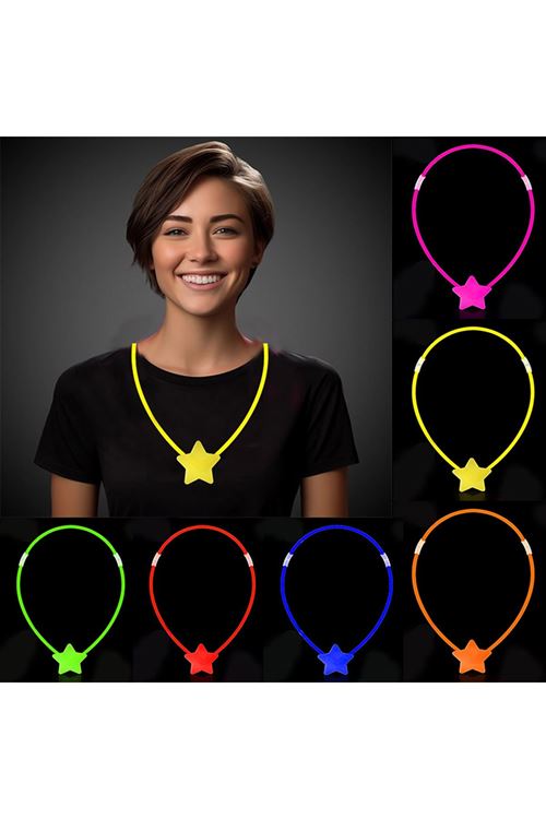 Glow Stick Yıldız Kolye