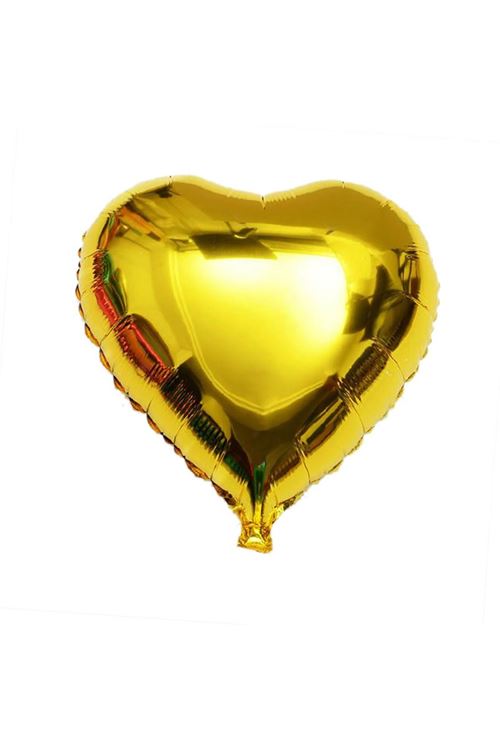 Kalp Balon Folyo Sarı 60 cm 24 inç