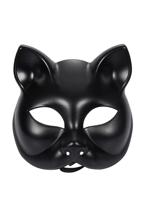 Siyah Renk Lüks Kedi Maskesi