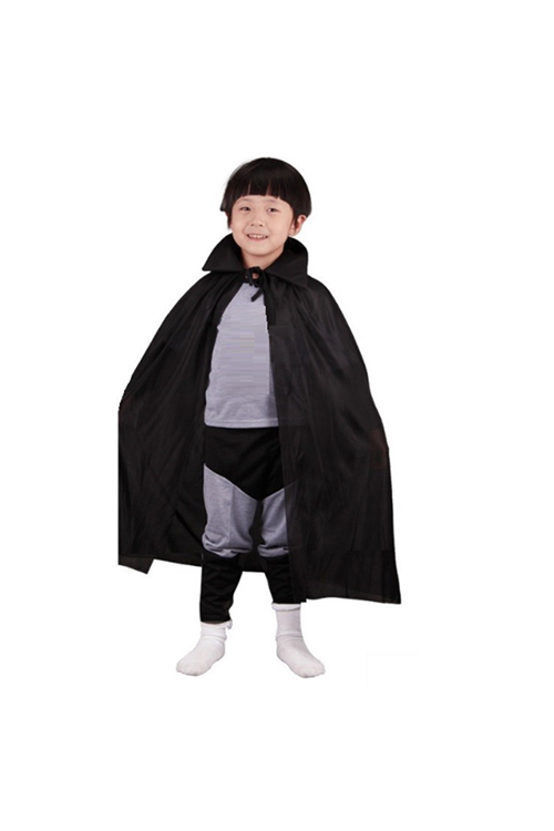 Siyah Renk Yakalı Çocuk Pelerin