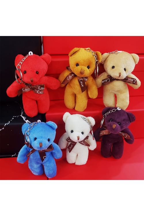 Karışık Renk Ayıcık Anahtarlık