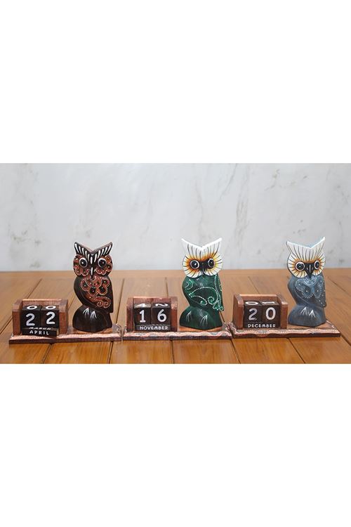 Ahşap Baykuş Takvim  Büyük Boy