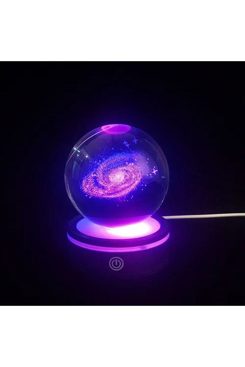 USB'li Samanyolu Tasarımlı Dönen Cam Küre