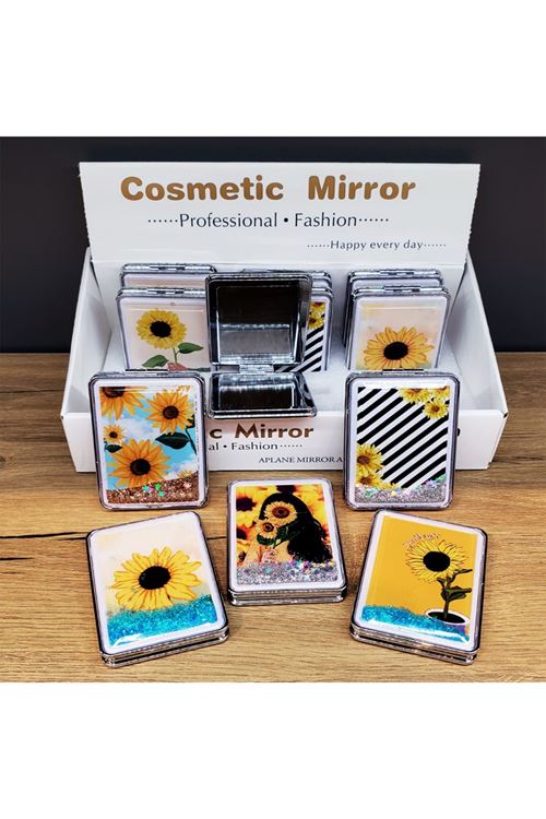 Simli Kapaklı Cep Aynası