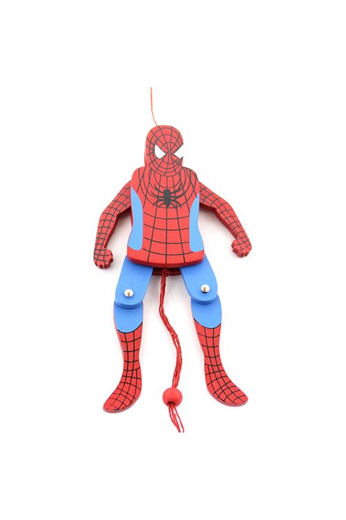 Ahşap Sallanan Örümcek Adam Figürü