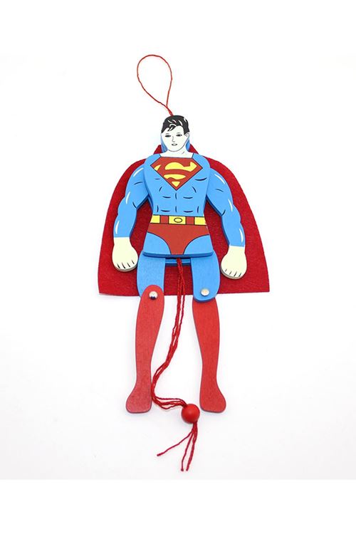 Ahşap Sallanan Süperman Figürü