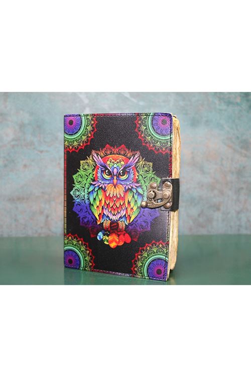 Baykuşlu Deri Defter Model 2