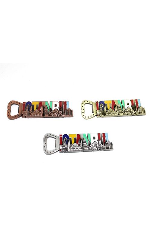 İstanbul Yazısı Metal Magnet Ve Açacak