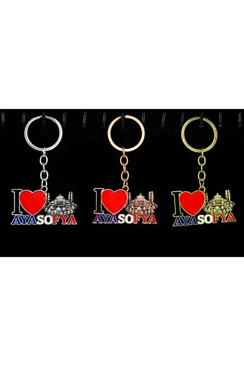 Metal Ayasofya Anahtarlık (I Love Ayasofya)