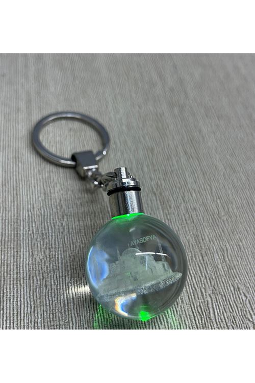 Ledli Ayasofya Tasarımı Kristal Anahtarlık