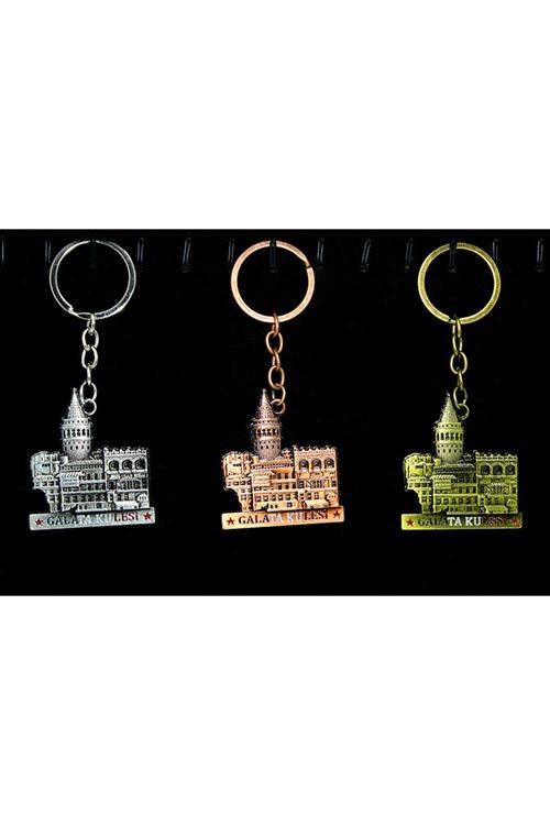 Metal Galata Kulesi Anahtarlık Model 4