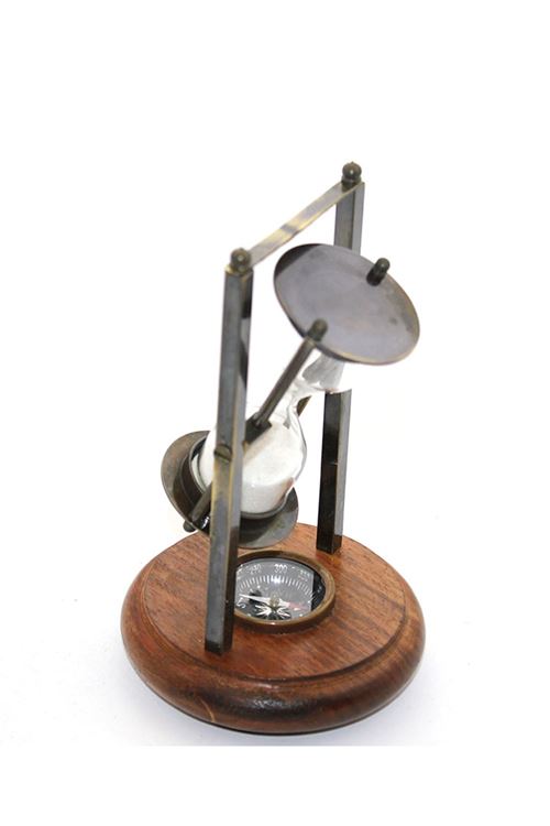 Pirinç Pusulalı Kum Saati Model 4