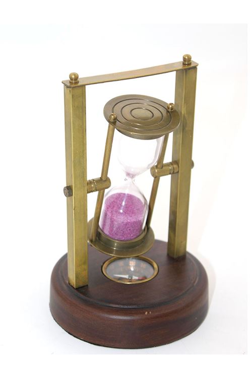 Pirinç Pusulalı Kum Saati Model 7