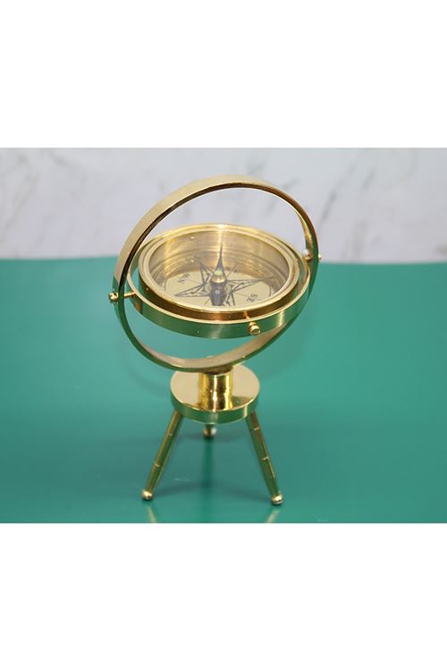 Pirinç Masa Üstü Pusula Model 2