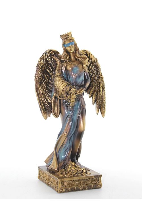 Polyester Kanatlı Bereket Tanrıcası Fortuna Figürü