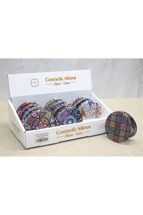 Taşlı El Aynası Yuvarlak İnce Model 1