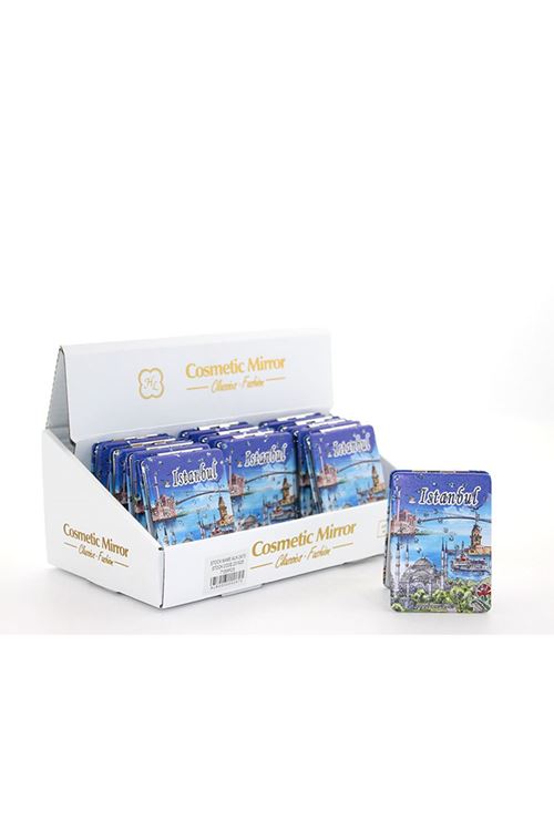 Taşlı İstanbul Tasarımı El Aynası İnce Model 25
