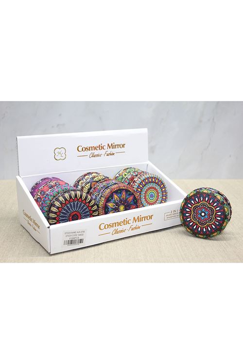 Taşlı Yuvarlak El Aynası Kalın Model 3