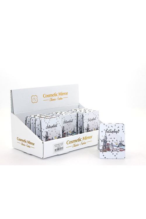 Taşlı İstanbul Tasarımı El Aynası İnce Model 13