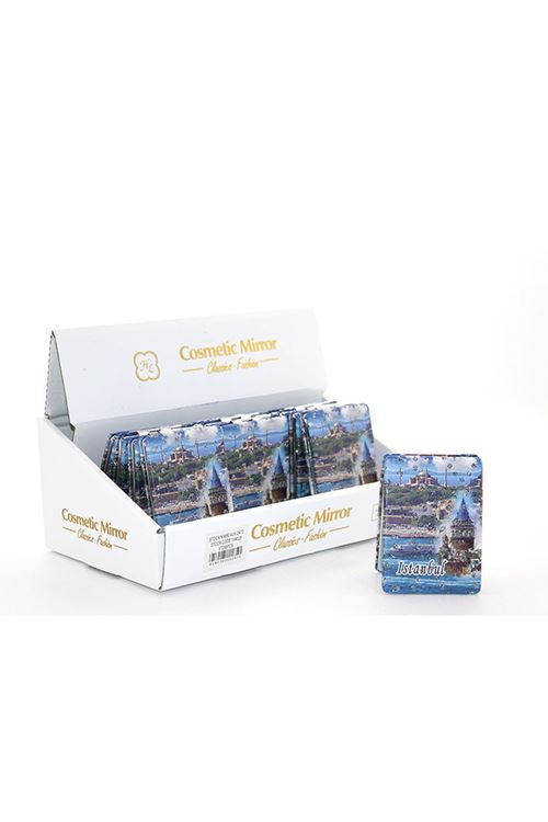 Taşlı İstanbul Tasarımı El Aynası İnce Model 17