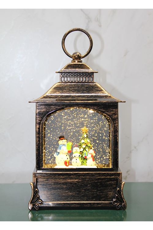 Yılbaşı Temalı Işıklı Müzikli Kar Küresi Model 3