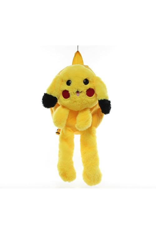 Peluş Işıklı Oynar Kulaklı Pikachu Sırt Çantası