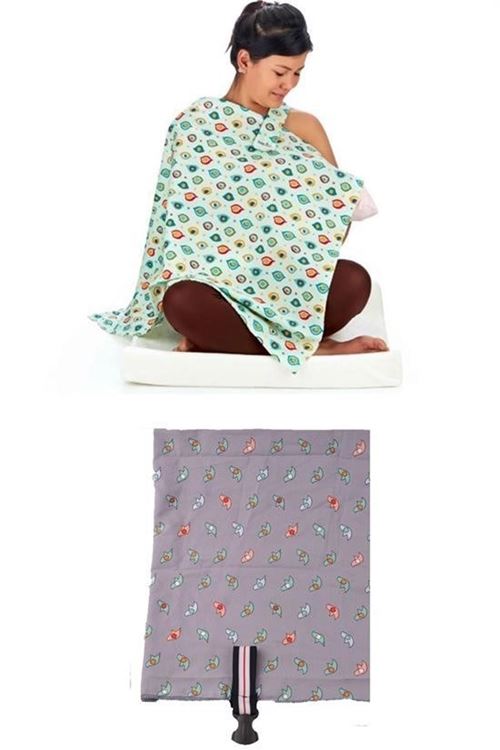 Tbl Dekor® Kullanışlı Bebek Emzirme Önlüğü Kuş Desenli