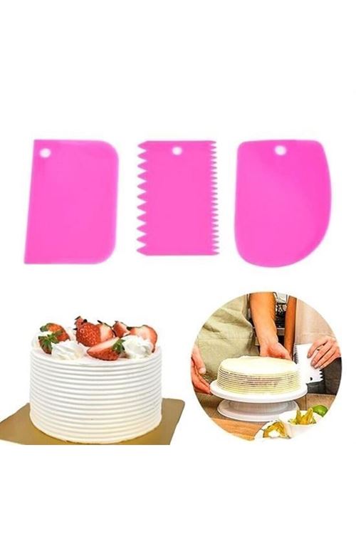 Tbl Dekor® Pasta Hamur Şekillendirici Spatula Kesici Kazıyıcı Dekoratör Set