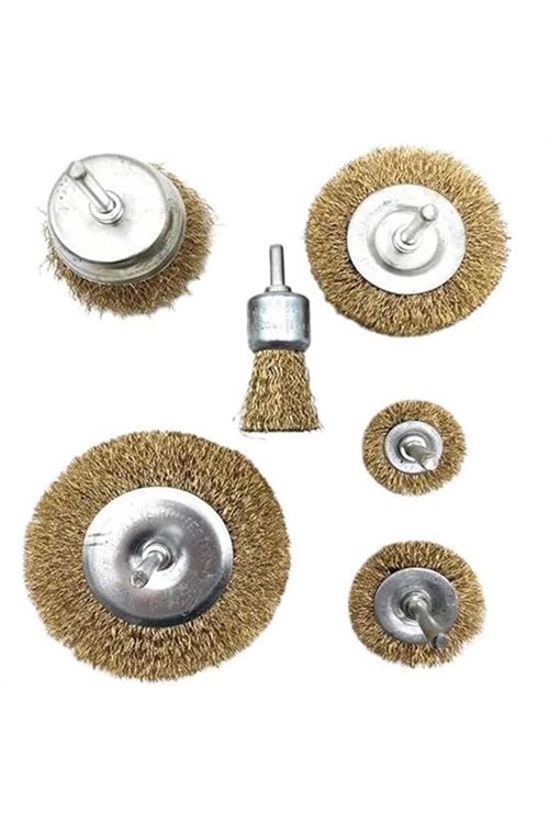 Tbl Dekor® 6'lı Pimli Tel Fırça Seti Pas Yağ Kir Boya Yapışkan Çözücü