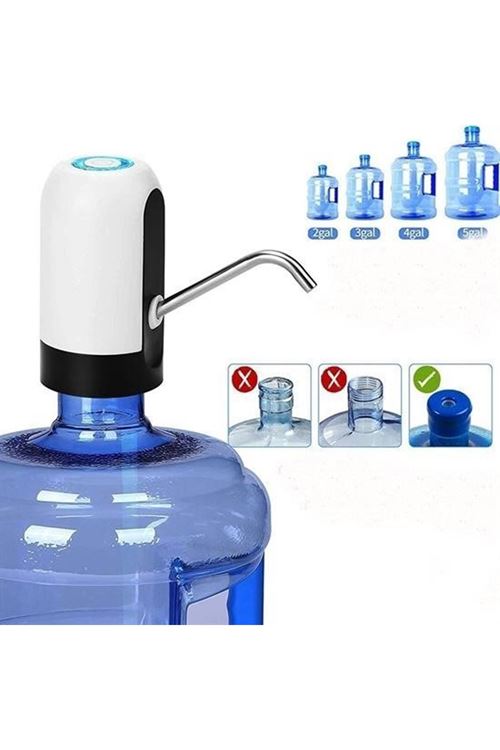 Tbl Dekor® Usb ile Şarj Edilebilir Elektrikli  Otomatik Damacana Su Pompası