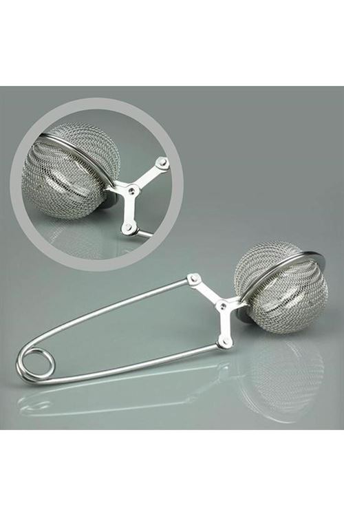 Tbl Dekor® Paslanmaz Metal Pratik Kolay Bitki Çayı Demleme Süzgeci Aparatı