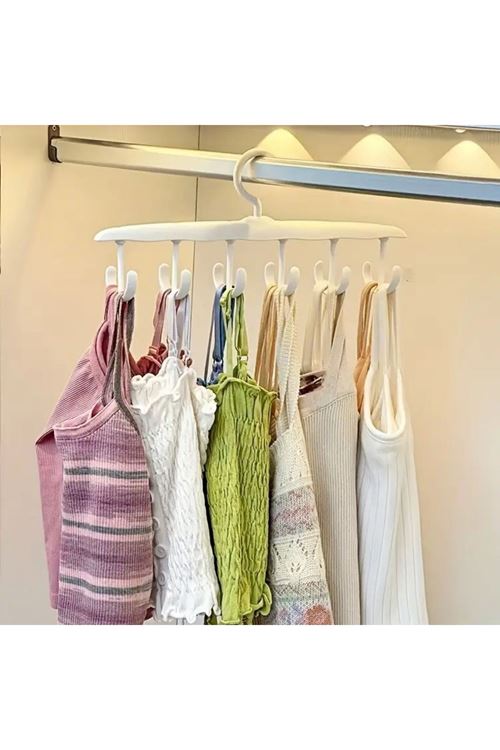 1 Adet Yer Tasarruflu 6 Kancalı Plastik Dolap İçi Düzenleyici Pratik Askı