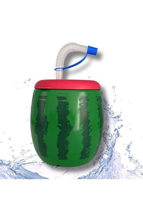 Tbl Dekor® Karpuz Model Kendiliğinden Pipetli 900 ml Suluk, Matara