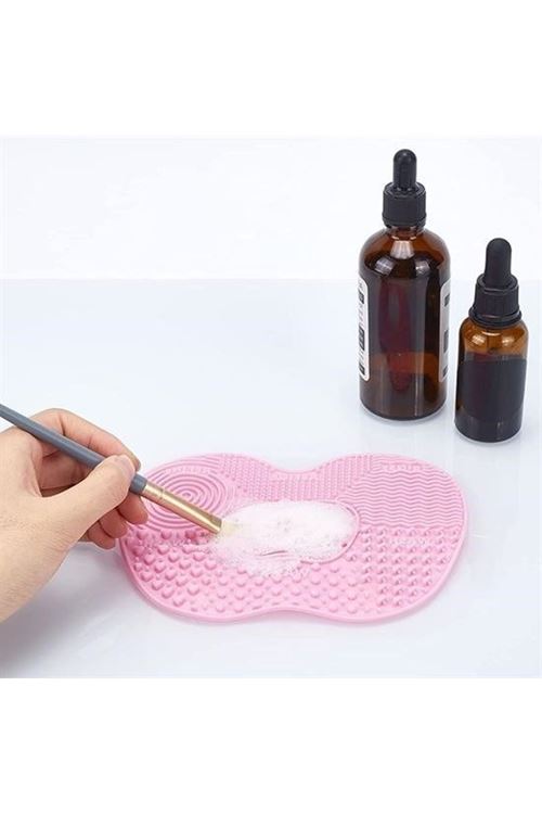 Tbl Dekor® Pratik Kolay Makyaj Fırçası Temizleme Matı Aparatı Aleti