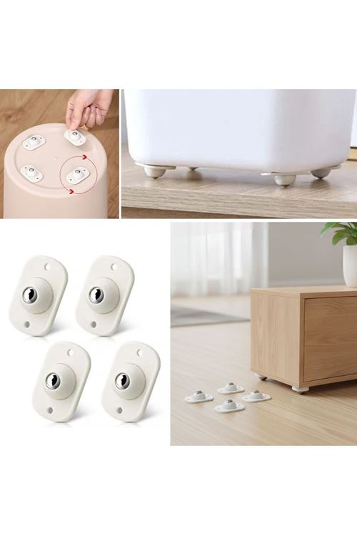 Tbl Dekor® Beyaz Eşya ve Mobilya İçin 4’lü Tekerlekli Kaydırma Aparatı – Hafif ve Orta Ağırlıktaki Ürünler İçin Pratik Kaydırıcı Set