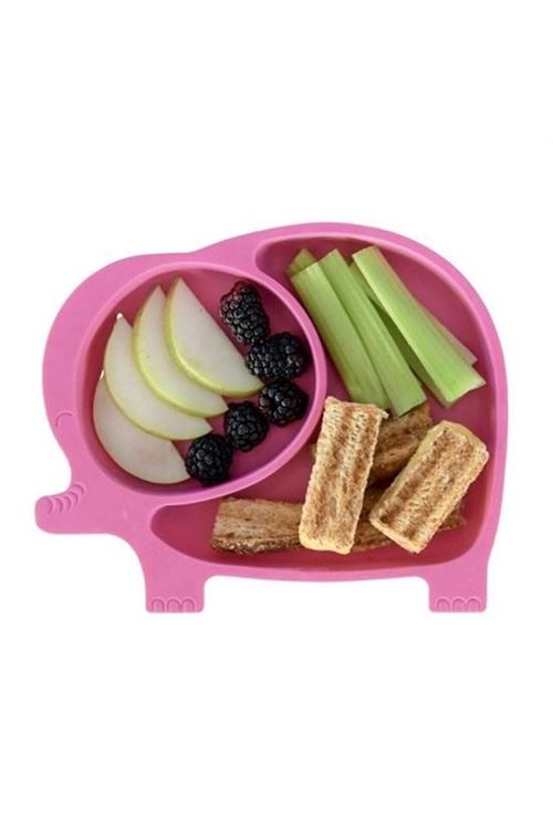 Tbl Dekor® Bebek ve Çocuk için Sevimli Fil Model Desenli Yemek Bebek Mama Kabı Bölmeli Tabak