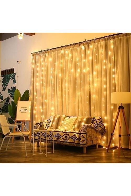 Tbl Dekor® 2x2 Metre 320 Led 8 Fonskiyonlu Dekoratif Led Günışığı Perde