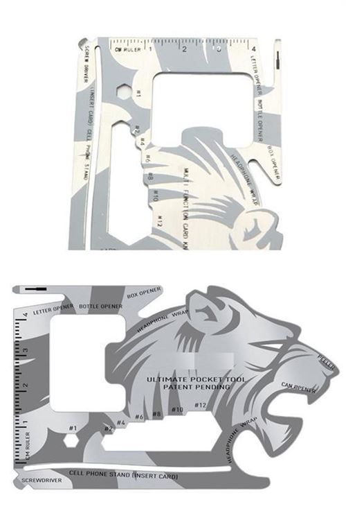 Tbl Dekor® 18 Fonksiyonlu Cüzdan İçi Aslan Tasarımlı Kart Acil Durum Kiti